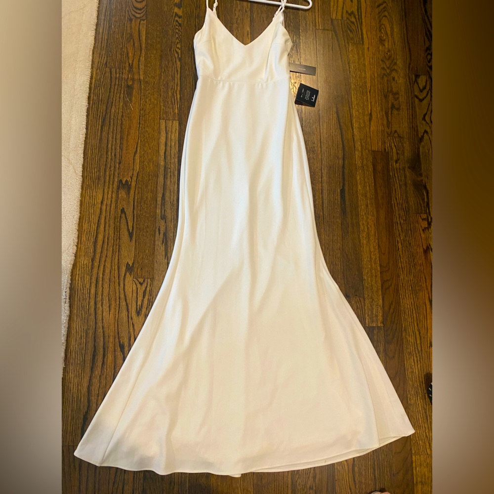 Lulus Infinit Glory White Maxi Dress NWT